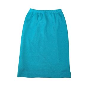 Teal midi length knit skirt size large